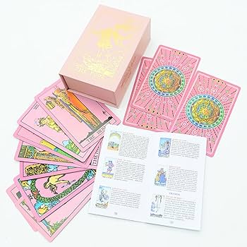 ✨トルコからお取り寄せ✨モダンでおしゃれなカラーリングの造形物のタロットカード ✨トルコから直輸入✨鮮やかなピンクがかわいいウィンター